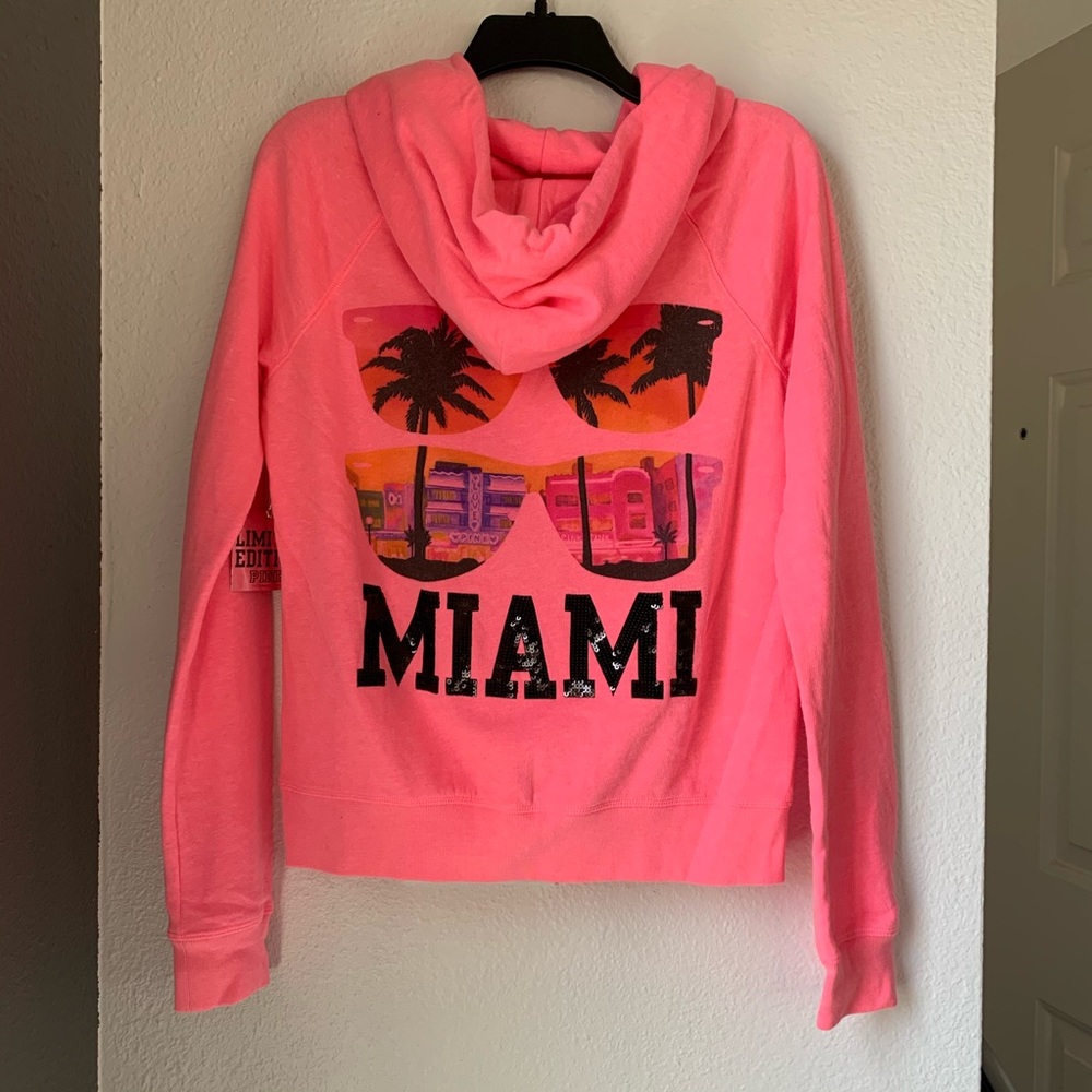 Victorias Secret Pink Miami Sequined RARE hoodie NWT